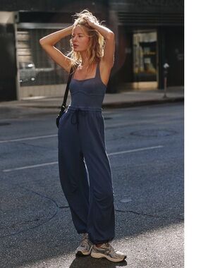 NWOT Free People Inbound Onesie in Midnight Navy Sz Small